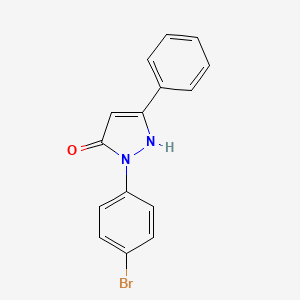 molecular formula C15H11BrN2O B2676369 1-(4-bromophenyl)-3-phenyl-1H-pyrazol-5-ol CAS No. 1858256-42-4
