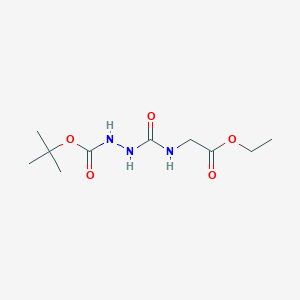 molecular formula C10H19N3O5 B2676414 ethyl 2-({N'-[(tert-butoxy)carbonyl]hydrazinecarbonyl}amino)acetate CAS No. 112550-61-5