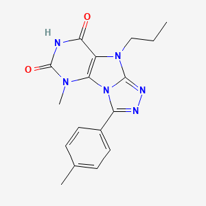 1-Methyl-8-(4-methylphenyl)-5-propylpurino[8,9-c][1,2,4]triazole-2,4-dione
