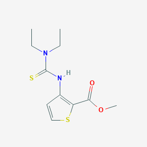 molecular formula C11H16N2O2S2 B2676424 Methyl 3-(3,3-diethylthioureido)thiophene-2-carboxylate CAS No. 257610-82-5