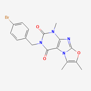 2-[(4-Bromophenyl)methyl]-4,7,8-trimethylpurino[8,7-b][1,3]oxazole-1,3-dione