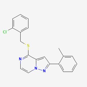 4-((2-Chlorobenzyl)thio)-2-(o-tolyl)pyrazolo[1,5-a]pyrazine