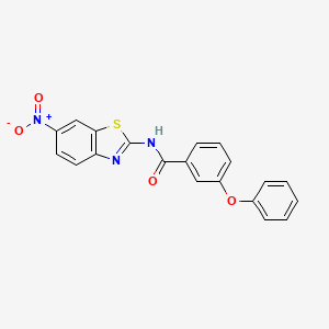 N-(6-nitro-1,3-benzothiazol-2-yl)-3-phenoxybenzamide
