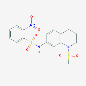 N-(1-(methylsulfonyl)-1,2,3,4-tetrahydroquinolin-7-yl)-2-nitrobenzenesulfonamide