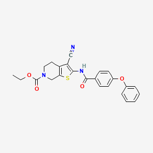 ethyl 3-cyano-2-(4-phenoxybenzamido)-4,5-dihydrothieno[2,3-c]pyridine-6(7H)-carboxylate