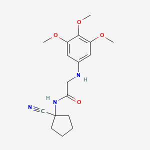 molecular formula C17H23N3O4 B2676459 N-(1-cyanocyclopentyl)-2-[(3,4,5-trimethoxyphenyl)amino]acetamide CAS No. 1197548-61-0