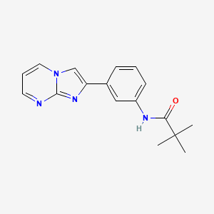 molecular formula C17H18N4O B2676462 N-(3-(imidazo[1,2-a]pyrimidin-2-yl)phenyl)pivalamide CAS No. 847387-45-5