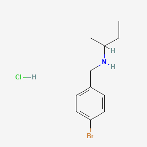 molecular formula C11H17BrClN B2676502 N-(4-Bromobenzyl)-2-butanamine hydrochloride CAS No. 1158472-86-6; 59513-66-5