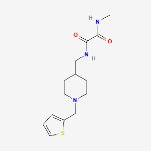 molecular formula C14H21N3O2S B2676527 N-methyl-N'-({1-[(thiophen-2-yl)methyl]piperidin-4-yl}methyl)ethanediamide CAS No. 953231-59-9