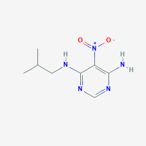 molecular formula C8H13N5O2 B2676536 N4-isobutyl-5-nitropyrimidine-4,6-diamine CAS No. 450344-68-0