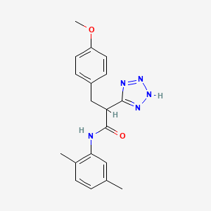 molecular formula C19H21N5O2 B2676558 N-(2,5-dimethylphenyl)-3-(4-methoxyphenyl)-2-(2H-tetrazol-5-yl)propanamide CAS No. 483993-07-3