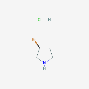 molecular formula C4H9BrClN B2676562 (S)-3-Bromo-pyrrolidine hydrochloride CAS No. 1354010-91-5