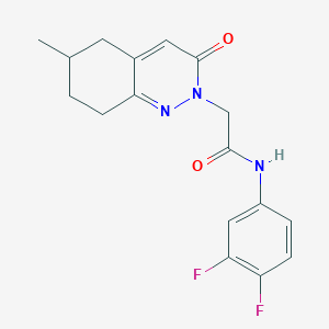 B2676579 N-(3,4-difluorophenyl)-2-(6-methyl-3-oxo-5,6,7,8-tetrahydrocinnolin-2(3H)-yl)acetamide CAS No. 932997-67-6