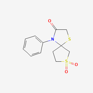 B2676607 4-Phenyl-1,7$l^{6}-dithia-4-azaspiro[4.4]nonane-3,7,7-trione CAS No. 880450-10-2