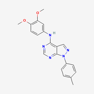molecular formula C20H19N5O2 B2676616 N-(3,4-dimethoxyphenyl)-1-(4-methylphenyl)-1H-pyrazolo[3,4-d]pyrimidin-4-amine CAS No. 371145-13-0