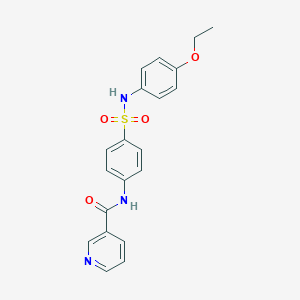 molecular formula C20H19N3O4S B267663 N-[4-[(4-ethoxyphenyl)sulfamoyl]phenyl]pyridine-3-carboxamide 