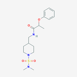molecular formula C17H27N3O4S B2676696 N-{[1-(dimethylsulfamoyl)piperidin-4-yl]methyl}-2-phenoxypropanamide CAS No. 2415571-02-5