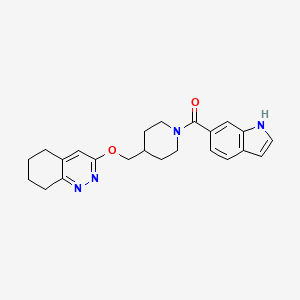 (1H-indol-6-yl)(4-(((5,6,7,8-tetrahydrocinnolin-3-yl)oxy)methyl)piperidin-1-yl)methanone