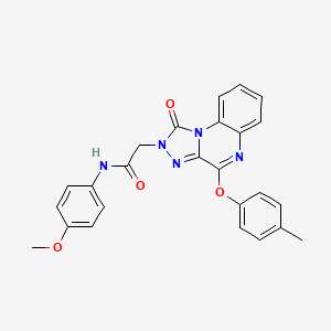 molecular formula C25H21N5O4 B2676699 N-(4-methoxyphenyl)-2-[4-(4-methylphenoxy)-1-oxo-1H,2H-[1,2,4]triazolo[4,3-a]quinoxalin-2-yl]acetamide CAS No. 1189722-04-0