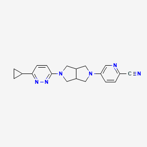5-[5-(6-Cyclopropylpyridazin-3-yl)-1,3,3a,4,6,6a-hexahydropyrrolo[3,4-c]pyrrol-2-yl]pyridine-2-carbonitrile