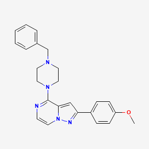 B2676703 4-(4-Benzylpiperazin-1-yl)-2-(4-methoxyphenyl)pyrazolo[1,5-a]pyrazine CAS No. 1111292-06-8