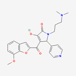 1-(3-(dimethylamino)propyl)-3-hydroxy-4-(7-methoxybenzofuran-2-carbonyl)-5-(pyridin-4-yl)-1H-pyrrol-2(5H)-one