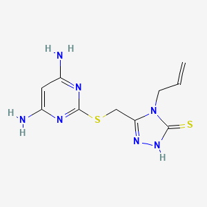4-allyl-3-(((4,6-diaminopyrimidin-2-yl)thio)methyl)-1H-1,2,4-triazole-5(4H)-thione