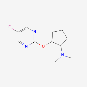 2-[(5-fluoropyrimidin-2-yl)oxy]-N,N-dimethylcyclopentan-1-amine