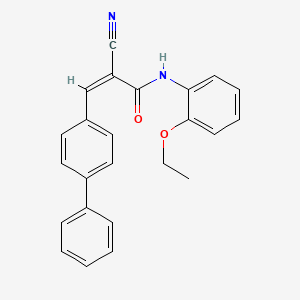 (Z)-2-Cyano-N-(2-ethoxyphenyl)-3-(4-phenylphenyl)prop-2-enamide
