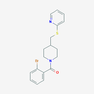 (2-Bromophenyl)(4-((pyridin-2-ylthio)methyl)piperidin-1-yl)methanone