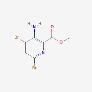 molecular formula C7H6Br2N2O2 B2676724 Methyl 3-amino-4,6-dibromopyridine-2-carboxylate CAS No. 2402828-54-8