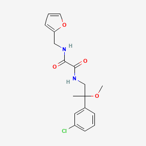 molecular formula C17H19ClN2O4 B2676725 N'-[2-(3-chlorophenyl)-2-methoxypropyl]-N-[(furan-2-yl)methyl]ethanediamide CAS No. 1705278-50-7