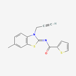(Z)-N-(6-methyl-3-(prop-2-yn-1-yl)benzo[d]thiazol-2(3H)-ylidene)thiophene-2-carboxamide