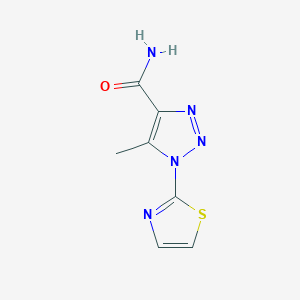 molecular formula C7H7N5OS B2676732 5-methyl-1-(thiazol-2-yl)-1H-1,2,3-triazole-4-carboxamide CAS No. 1251689-78-7