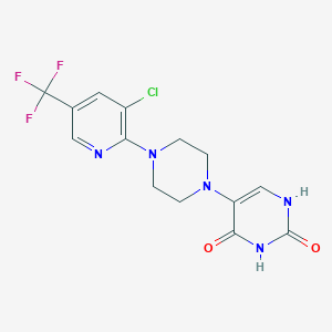 5-{4-[3-chloro-5-(trifluoromethyl)-2-pyridinyl]piperazino}-2,4(1H,3H)-pyrimidinedione