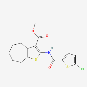 methyl 2-(5-chlorothiophene-2-carboxamido)-5,6,7,8-tetrahydro-4H-cyclohepta[b]thiophene-3-carboxylate