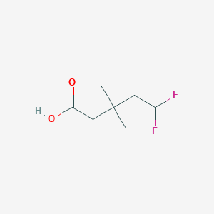 molecular formula C7H12F2O2 B2676742 5,5-Difluoro-3,3-dimethylpentanoic acid CAS No. 2026374-42-3