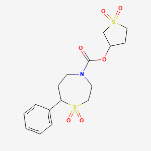 1,1-Dioxidotetrahydrothiophen-3-yl 7-phenyl-1,4-thiazepane-4-carboxylate 1,1-dioxide
