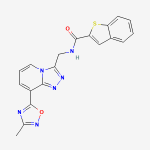 N-((8-(3-methyl-1,2,4-oxadiazol-5-yl)-[1,2,4]triazolo[4,3-a]pyridin-3-yl)methyl)benzo[b]thiophene-2-carboxamide