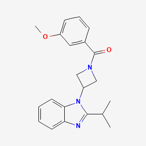 (3-Methoxyphenyl)-[3-(2-propan-2-ylbenzimidazol-1-yl)azetidin-1-yl]methanone
