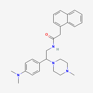 molecular formula C27H34N4O B2676752 N-(2-(4-(dimethylamino)phenyl)-2-(4-methylpiperazin-1-yl)ethyl)-2-(naphthalen-1-yl)acetamide CAS No. 897620-21-2