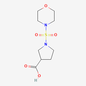 molecular formula C9H16N2O5S B2676773 1-(Morpholine-4-sulfonyl)pyrrolidine-3-carboxylic acid CAS No. 1466853-95-1