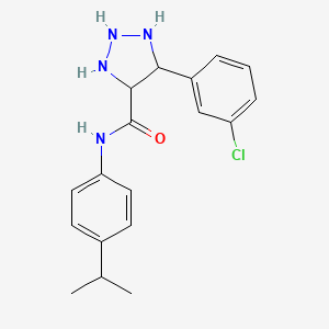 molecular formula C18H17ClN4O B2676777 4-(3-chlorophenyl)-N-[4-(propan-2-yl)phenyl]-1H-1,2,3-triazole-5-carboxamide CAS No. 1795490-91-3