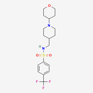 N-((1-(tetrahydro-2H-pyran-4-yl)piperidin-4-yl)methyl)-4-(trifluoromethyl)benzenesulfonamide