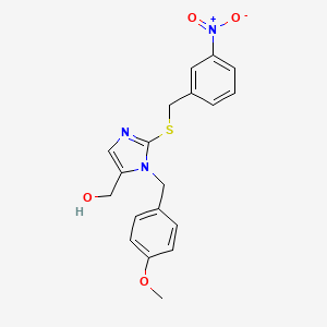 (1-(4-methoxybenzyl)-2-((3-nitrobenzyl)thio)-1H-imidazol-5-yl)methanol