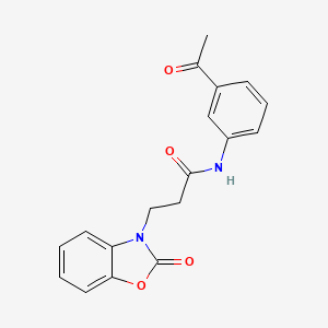 B2676785 N-(3-Acetyl-phenyl)-3-(2-oxo-benzooxazol-3-yl)-propionamide CAS No. 851989-23-6