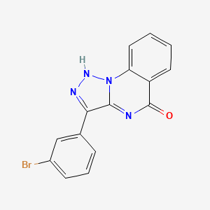 molecular formula C15H9BrN4O B2676797 3-(3-bromophenyl)[1,2,3]triazolo[1,5-a]quinazolin-5(4H)-one CAS No. 866808-09-5