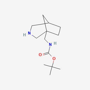 molecular formula C13H24N2O2 B2676801 Tert-butyl N-(3-azabicyclo[3.2.1]octan-1-ylmethyl)carbamate CAS No. 2375267-51-7