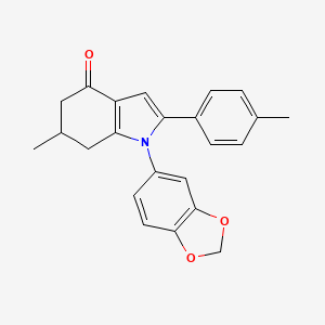 1-(1,3-benzodioxol-5-yl)-6-methyl-2-(4-methylphenyl)-6,7-dihydro-5H-indol-4-one