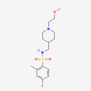 4-fluoro-N-((1-(2-methoxyethyl)piperidin-4-yl)methyl)-2-methylbenzenesulfonamide